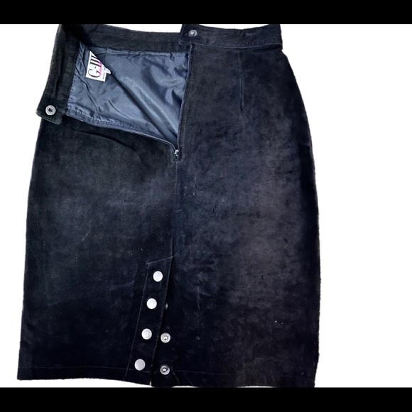 Genuine Leather Skirt Black - Global Indentity G-III Leather black pencil skirt - Picture 3 of 3